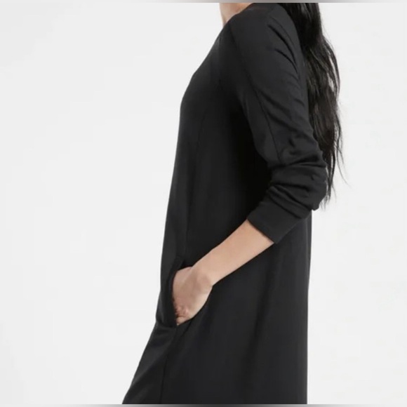 Athleta Black Sweatshirt Dress Size small - Picture 2 of 13
